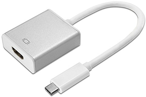 Maclean MCTV-841 USB Typ-C auf HDMI Konverter Adapter Metallgehäuse FullHD 1080p 60Hz 4K 30Hz HDCP 2.2 Plug & Play USB-C HDMI-Eingang