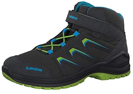 LOWA Maddox GTX Mid Junior 36-40 Grau - Gore-Tex Stabiler Leichter Kinder Gore-Tex Outdoorschuh, Größe EU 39 - Farbe