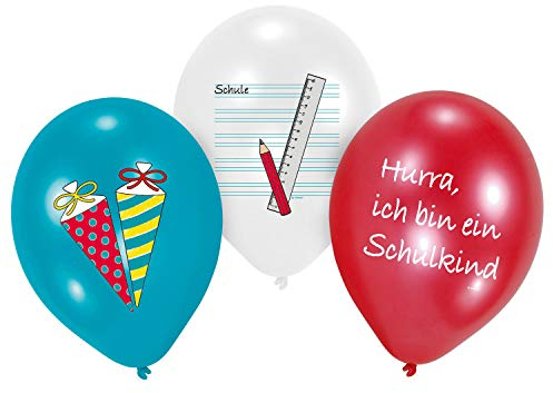 Amscan 9904416 - 6 Latexballons My School Start 27,5 cm / 11, Luftballon