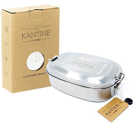 Kantine 51° Nord Lunchbox aus Edelstahl, Auslaufsichere Brotdose, Bento Box für Erwachsene & Kinder, Plastikfrei (Maya: 500ml)