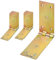 KOTARBAU® Kistenband 10 St. Scharnier Gerollte Tischband Möbelscharnier Gelb Verzinkt Torband Möbelband Türscharnier 2 Flügel Top-Qualität 250 x 50 mm