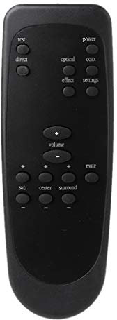 BASSK Télécommande de rechange en plastique pour Logitech Z5500 Z-5500 Z5450 Z-5450 Z680 Z-680 Noir
