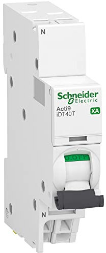 Schneider Electric - Acti9 iDT40 XA - disjoncteur modulaire bornes auto - 1P+N - 10A - C - 4500A/6 kA - A9PA2610