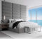 VANT Gepolsterte Kopfteile - Accent Wall Panels - Pack von 4 - Einfach Passen - König Zwilling Bett Größen (91cm BREITE, Samt Rauch Grau)