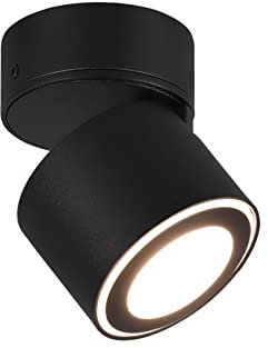 Trio Leuchten LED Deckeneinbau u. Aufbauleuchte Taurus 652910132, Metall Schwarz matt, inkl. 3.5 Watt + 1.5 Watt LED