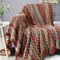 LumiSyne Gestrickte Decke Mit Quaste Hahnentritt Boho Kariert Kuscheldecke Strickdecke Tagesdecke Überwurf Couchdecke Dekorative Decke Für Sofa Bett 180x240cm