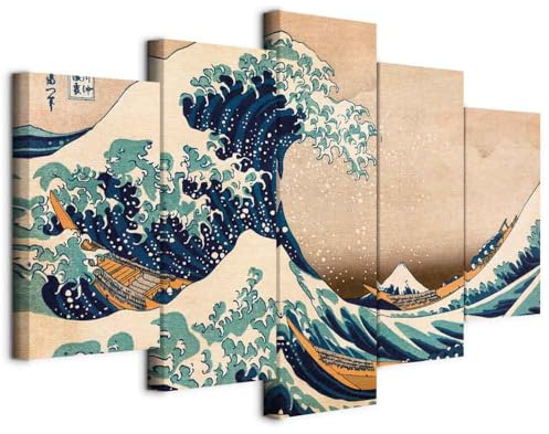 murando - Quadri Moderni Fonoassorbenti per Soggiorno Grandi, 225x112.5 cm | Chiodi Inclusi, 5 Pezzi, Quadro Moderno Fonoassorbente, Protezione Dai Rumori, Pannelli Fonoassorbenti Decorativi