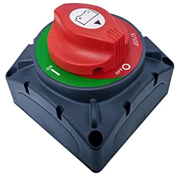 Trisinger Batterieschalter Trennschalter 12-48V, 600A Batterietrennschalter, Wasserdichter Batteriehauptschalter für Fahrzeuge, Autos, Wohnmobil und Boot (ON/OFF,High Current)