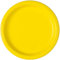 Unique- Assiettes en Carton Écologiques-18 cm-Jaune Néon-Paquet de 8, 47264EU, Neon Yellow