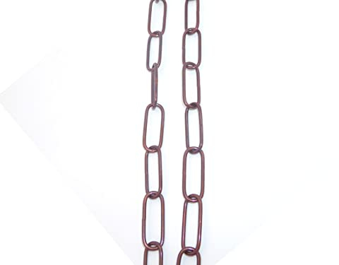 2 m Kette aus Eisen Bronze brüniert für Hängelampe Draht 2,8 mm Maschenweite 16 x 40 mm