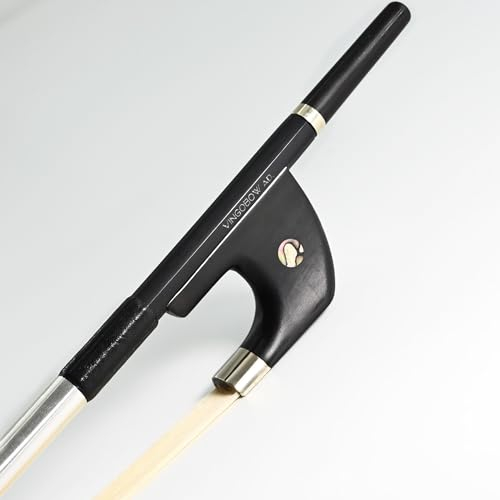 VINGOBOW Deutscher Bassbogen Karbonbogen Carbon Bow aufrecht Kontrabassbogen natürliches mongolisches Rosshaar Neu 3/4
