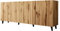 Mirjan24 Kommode Vailbo 200 mit 4 Türen, Mehrzweckschrank, Anrichte, Highboard, Sideboard, Wohnzimmer, Esszimmer (Eiche Wotan)