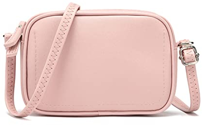 NAOYQ Damen Handy umhängetasche citytasche Crossbody Tasche Schultertasche für Frauen Schlichte Handtasche schwarz umhängen Handytasche zum umhängen Phone kleine Taschen rosa