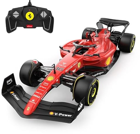 Ferrari F1 F1-75 RC Auto (1:18 Skala) - Fernbedienungsauto für Formel 1 der Saison 2022 Fahrer - Charles Leclerc + Carlos Sainz