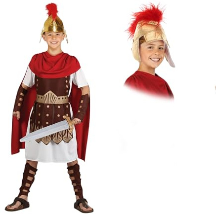 My Illusions Römisches Gladiatorenkostüm für Jungen, Centurion, Welttag des Buches, mit Helm