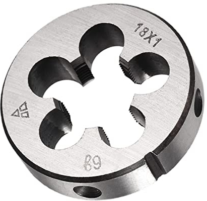 QUARKZMAN Matrice Rotonda Metrica M18x1,0 Destra Macchina Filetto Esterne | per Elaborazione o Riparazione Filettature, per Filettatura