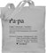 Baumwolltasche - zum Vatertag - Papa Definition Substantiv Geschenkidee Geburtstag Papi Geschenk Weihnachten Danke sagen - Unisize - Hellgrau - personalisierte tasche vater vatertagsgeschenke