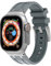 VeveXiao Bracelet robuste de luxe compatible avec Apple Watch Ultra Band 49mm 45mm 44mm 42mm, bracelet de rechange étanche en silicone pour iWatch Series 8 7 6 5 4 3 2 1 SE, Gris argenté