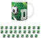 Football Letter D Mug - White Initial Personalised Alphabet Tea Coffee Gift Mug Present