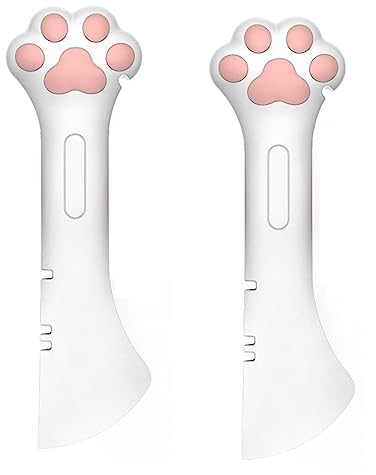 Leadigol 2Pcs Katzenfutter Löffel, Haustier Dosenöffner Dosenlöffel Kleine Löffel Für Kurze Dose,Öffnen Dose Mit Löffel,Haustier Nassfutter Löffel Für Hund Oder Katze
