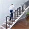 Rampe Escalier, Main Courante Pour Escalier, Garde Corps Pour Escalier, Balustrade ExtéRieure, Rampe Escalier IntéRieur Pour Balustrade, Jardin, Balcon, IntéRieur Et ExtéRieur (90cm, Noir U)