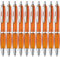 ZENSCRIBE® Ergonomische Kugelschreiber 10 Stück, Premium Kugelschreiber Set Hochwertig, Rutschfester Kulli für einfaches & weiches Schreiben, Blauschreibender Kugelschreiber Orange