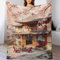 PAZZK japanischer Stil Wohndecke Super Weiche Flannel-Decke Dicke Decke Sofadecke Fleece-Decke Vier Jahreszeiten Wohndecke Für Bett/Couch（100×130cm）