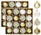 32 Stück 6CM Weihnachtskugeln Kunststoff Set, Christbaumkugeln Deko Weihnachten, Weihnachtsbaumschmuck, Baumschmuck Weihnachten Weihnachtskugeln, Gold Weiß
