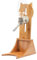 HGZLQKD Pet Water Bottle with Bamboo Stand,Dog Cat Water Fountain,Pet Supplies,Drinking Bottle Hanging Waterer for Cats Pet Dogs, Gray Bottle