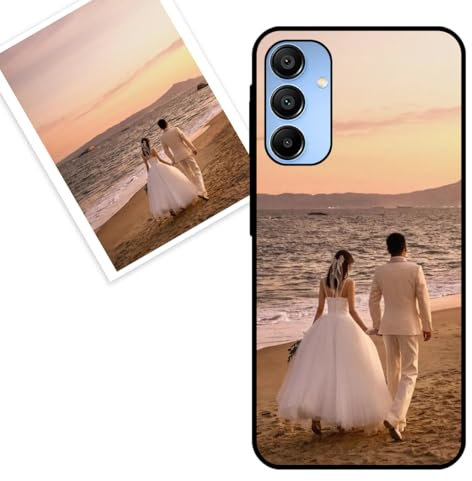 KARTXITAI personalisierte Handyhülle Kompatibel mit Samsung Galaxy A16 5G,Stoßfeste Schutzhülle mit Weiche Bumper hülle selber gestalten-case personalisiert mit Foto,Bildern,oder Text -SCHWARZ
