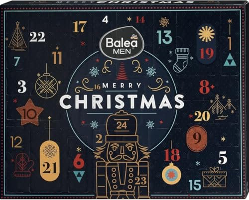 Balea Männer Adventskalender 2024 - Herren Beauty mit 90€ Wert, 24x Kosmetik für Mann & Jungs, Pflege Weihnachtskalender, Weihnachten Kalender Advent inkl. JUNG Cosmo Spray 100ml