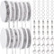 SOFPLATE 12 Rolls 32M/105 Feets Cable Chain Roll Silver Paper Clip Chain Bulk Stainless Steel Textured Ball Paperclip Venetian Link Connector Chains Kits for Jewelry Making Necklace Bracelet DIY Craft
