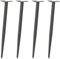 vidaXL Couchtischbeine Konische Form 4 Stk. Anthrazit 72-73 cm Stahl, Tischbein, Tischbein Metall, Esstischbein, Möbelbein, Schreibtischbein
