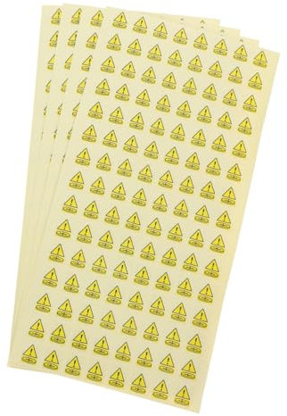 UKCOCO 500stücke Warnhinweise Aufkleber Batterieetiketten Selbstklebende Sicherheitsaufkleber Warnaufkleber Für Batteriesicherheit Und Gefahrenwarnungen