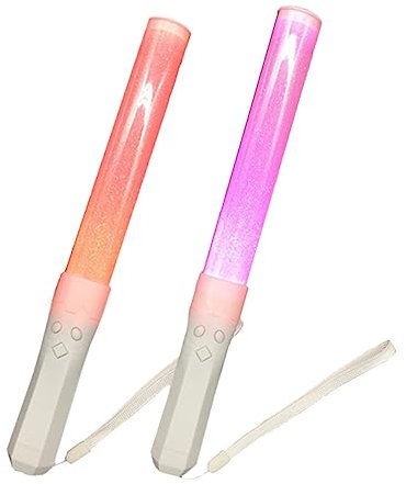 Toyvian 2stücke Led-leuchtstäbe Zum Aufhellen Im Dunkeln Partyzubehör Leuchtstab-spielzeug Für Konzerte Feste Hochzeiten Weihnachten Silvester Bühnenrequisiten Leicht Tragbar