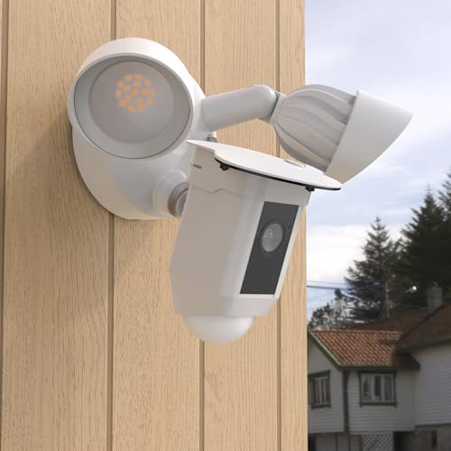 Camera Rain Cover for Ring Floodlight Camera Plus Cable, Outdoor Surveillance Camera Cover Sun Protection Accessories for Ring Floodlight Cam Wired Plus, Protects the Camera from Rain and UV Rays