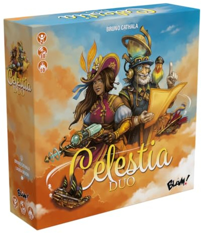 Blam! Celestia Duo • Kooperatives Gesellschaftsspiel – 2 Spieler – Brettspiel – 2 Spieler – ab 10 Jahren – 30 Minuten, Blau