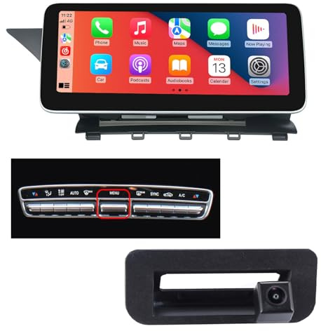 Android Autoradio Mit GPS Navigation HD Bildschirm Touch Display + HD Rückfahrkamera für Mercedes-Benz GLK-Klasse X204 GLK350 GLK320 GLK300 GLK280 GLK250 GLK220 GLK200 CDi 4matic NTG 4.0 NTG 4.5