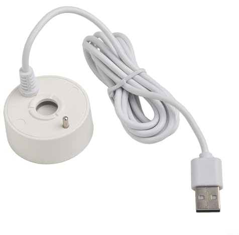 HEIBTENY 5 V USB-Nebelmaschine für Aquarium, Teich, Steingarten und Zimmerbrunnen, wasserdichter Luftbefeuchter, Zerstäuber mit langem Kabel, dekoratives Landschaftsbaugerät (weiß)