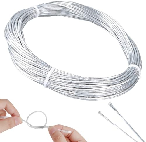 Cable transparente de 20 m, 2 conductores, cable eléctrico transparente de PVC, cable de cobre, 28AWG, cable eléctrico, conductos LED, cable de alimentación para bricolaje, electrónica, iluminación