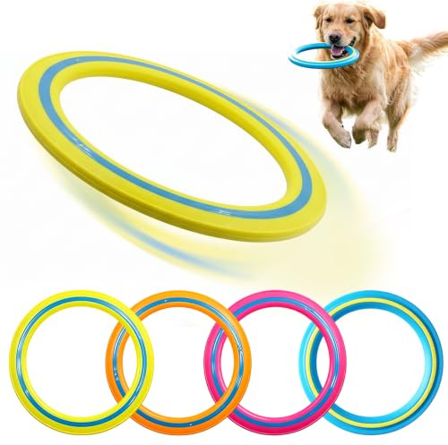 Hojalis 4 Stück Flying Ring Wurfring, 25cm Wurfring-Spielspielzeug, Frisbee Ring Leicht Fangen und Werfen, Weiche Flying RingWurfring, Outdoor Spielzeug Flying Ring, für Schulspielplatz