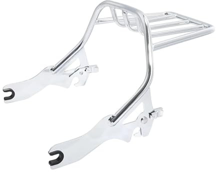 Hinten Schwanz Koffer Für Softail, Für Fatbike, Für Bobbillard, Für FXFB 2018–2019, Für FXFBS 2023–2020: Zweisitzer-Gepäckträger Motorrad-Gepäckträger(Chrome)