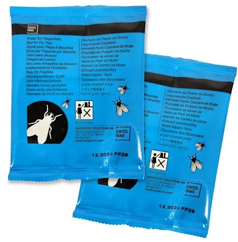 SWISSINNO Appât pour piège à mouches - Fabriqué à partir de produits alimentaires sans produits chimiques toxiques. Sans danger pour les enfants et les animaux domestiques. Fabriqué en UE. Lot de 2