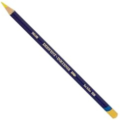 Derwent Inktense Permanent Watercolour Single Pencil, Sun Yellow (0200), 4mm Premium Core Strength, Water-Soluble, Ideal for Drawing, Colouring & Painting on Paper & Fabric, Professional Quality (0700904)