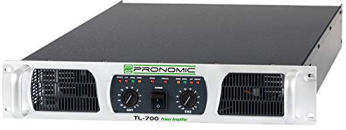 Pronomic TL-700 Endstufe - Stereo-Leistungsverstärker mit 2x 1600 Watt an 2 Ohm - Lüfter Temperaturgeregelt - Parallel, Stereo und Bridge Mode mit Schutzschaltungen - Ausgangs Schaltungstype Class H