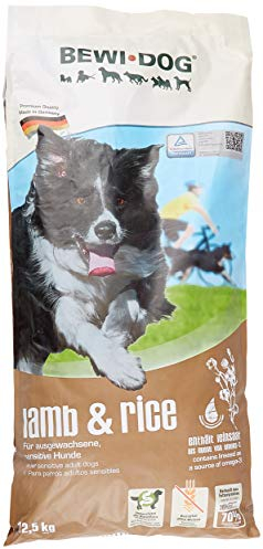 BEWI DOG Lamb & Rice [12,5 kg] Hundefutter | Trockenfutter für empfindliche Hunde | 80% tierisches Eiweiß | für Hunde aller Rassen