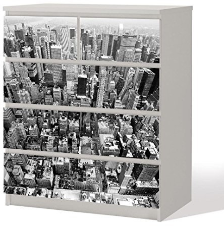 posterdeluxe Möbelfolie - New York - Dekorfolie für Schränke & Tische - Klebefolie Möbel Aufkleber Tattoo