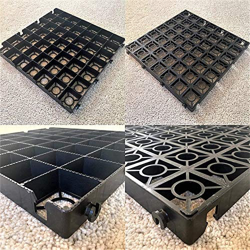 10 SQUARE METRES OF ECO DRIVEWAY GRID = X 40 GRIDS - FOR DRIVEWAYS & GARDEN SHED BASE GRIDS HEAVY DUTY UK MADE - PLASTIC ECO PAVING BASES & DRIVEWAY GRIDS & BUILDING BASES (500mm x 500mm x 40mm)