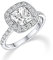 Silber Ring 925 Verlobungsringe von AMOONIC mit Zirkonia Damen-Ring Vorsteckring Kissen Stein quadratisch Ehering Trauring dünn schlicht schmal FF591 SS925ZIFAZIFA50