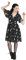 Hell Bunny Solaris Dress Frauen Mittellanges Kleid schwarz 4XL